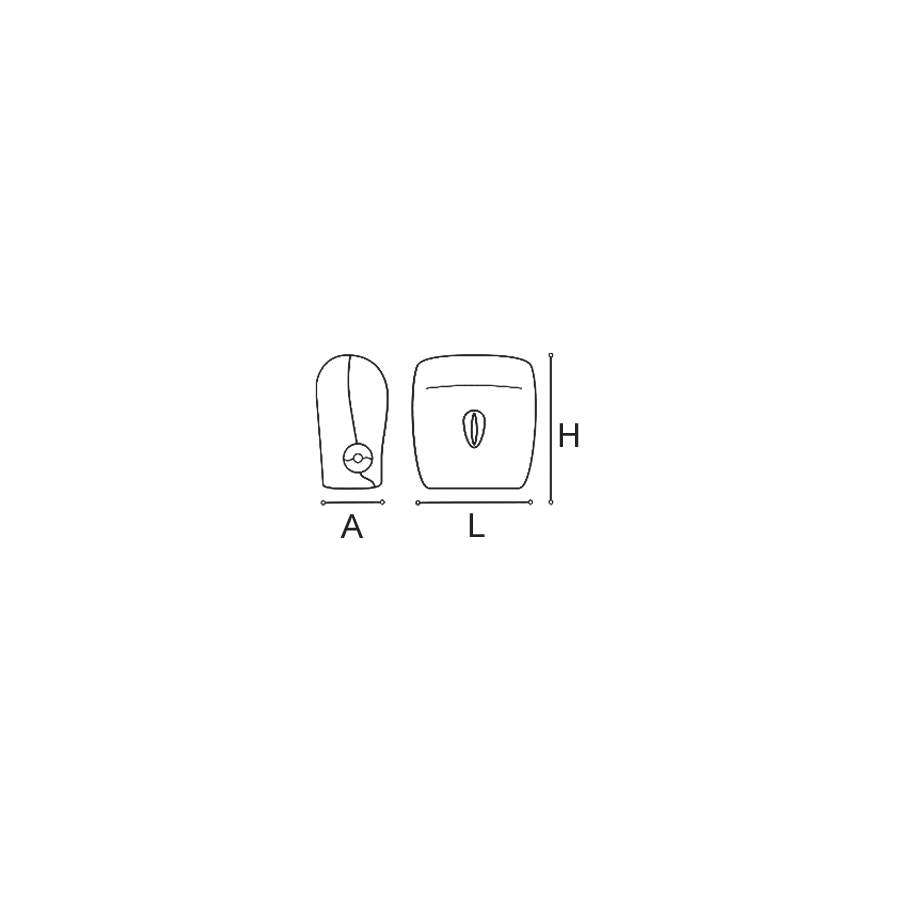 Dispensador de toallas con autocorte negro mate