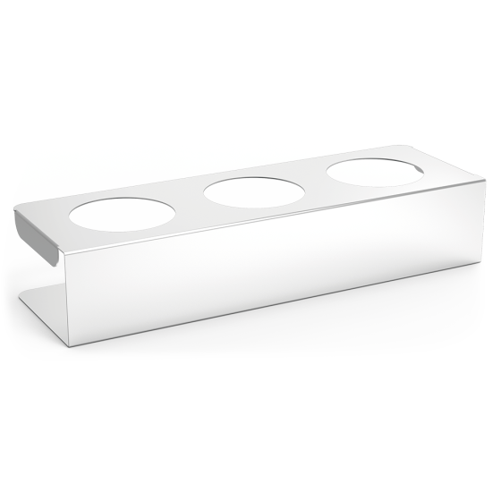 Soporte inoxidable para 3 biberones de cocina de 500 ml