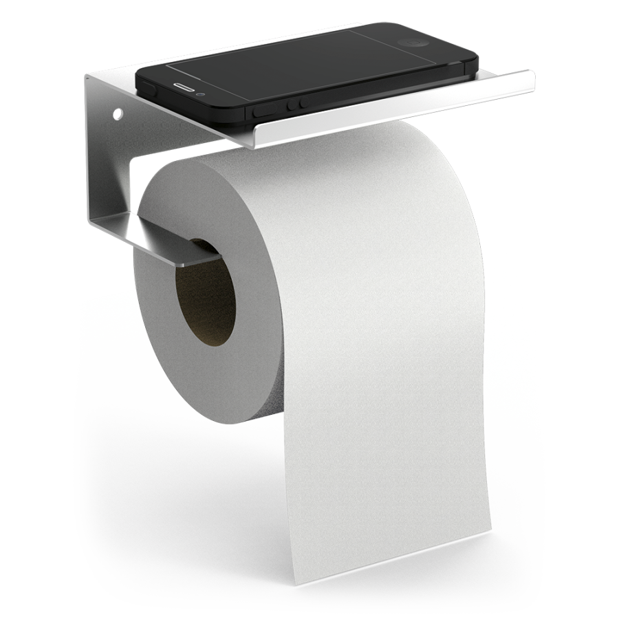 Portarrollos papel higiénico con repisa
