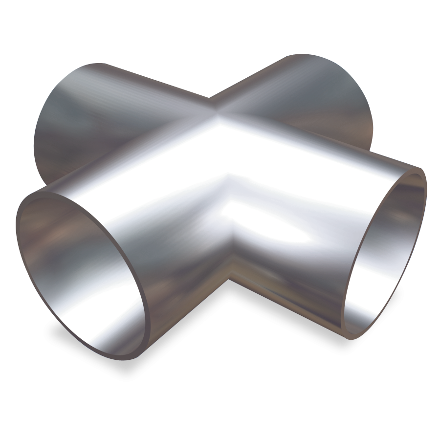 Fricosmos Cruce para tubo inox de ø43 x 110 mm