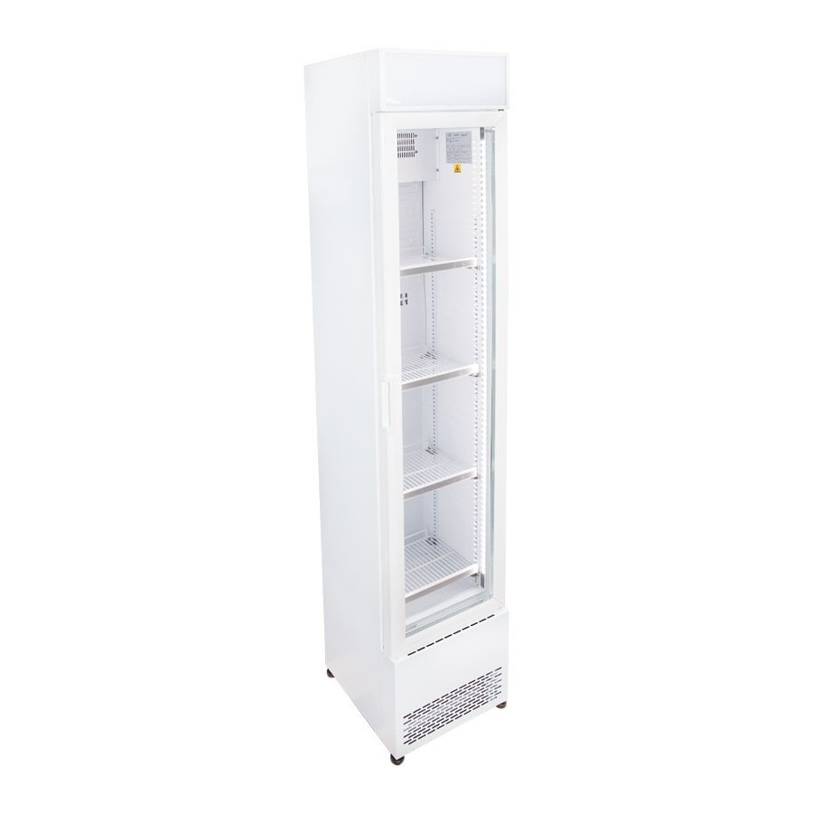 Slim Cooler RVC-110-P | Puerta de Cristal | 370x360x1865 mm | Capacidad 100 L | Ultra Compacto