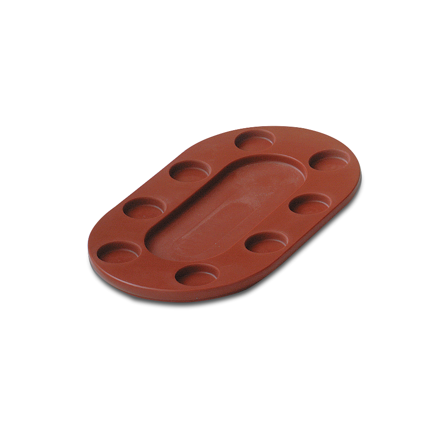 Fricosmos Salsera oval para 8 salsas de fibra roja