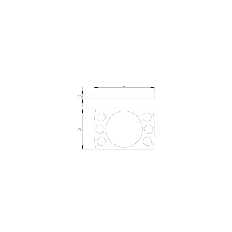 Fricosmos - Salsera rectangular de fibra blanca para 6 salsas