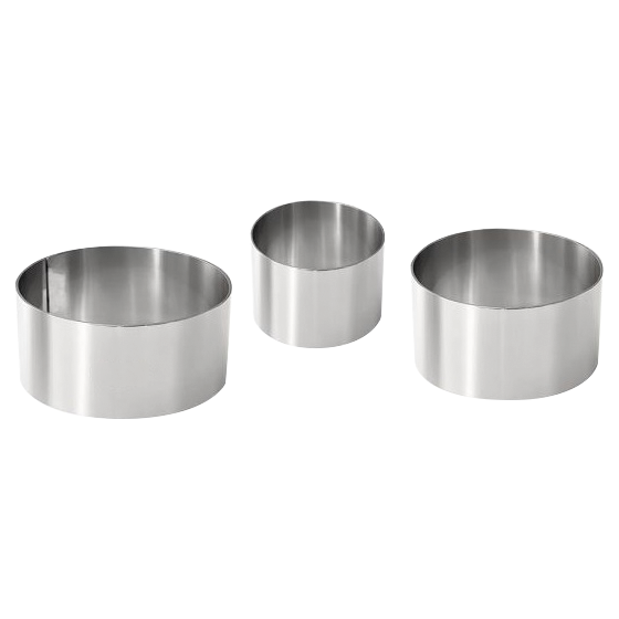 Fricosmos - 3 aros de emplatar en acero inoxidable