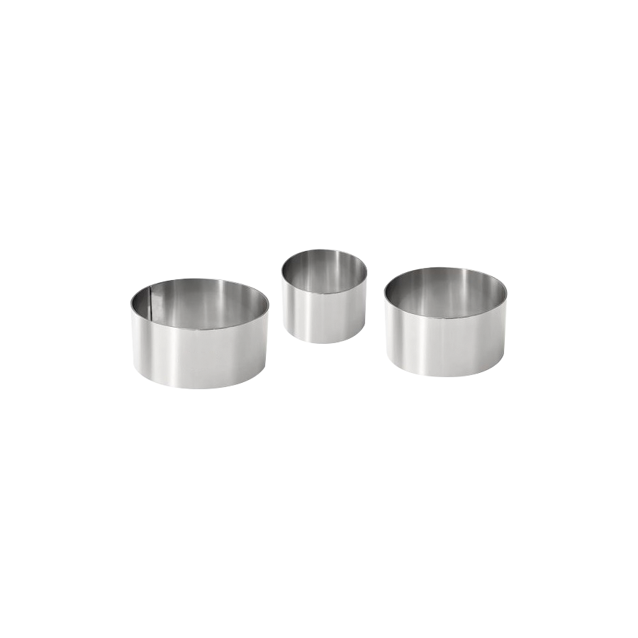 Fricosmos - 3 aros de emplatar en acero inoxidable