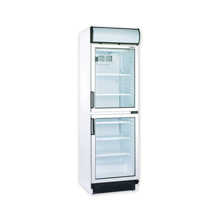 Armario Expositor NLK-302 S1 | Doble Puerta Cristal | Con Display | 595x640x1980 mm | Capacidad 358 L