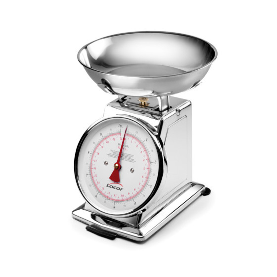 Báscula Mecánica con Bol | Acero Inoxidable 18/10 | Capacidad 10 kg | División 50 g | Uso Doméstico