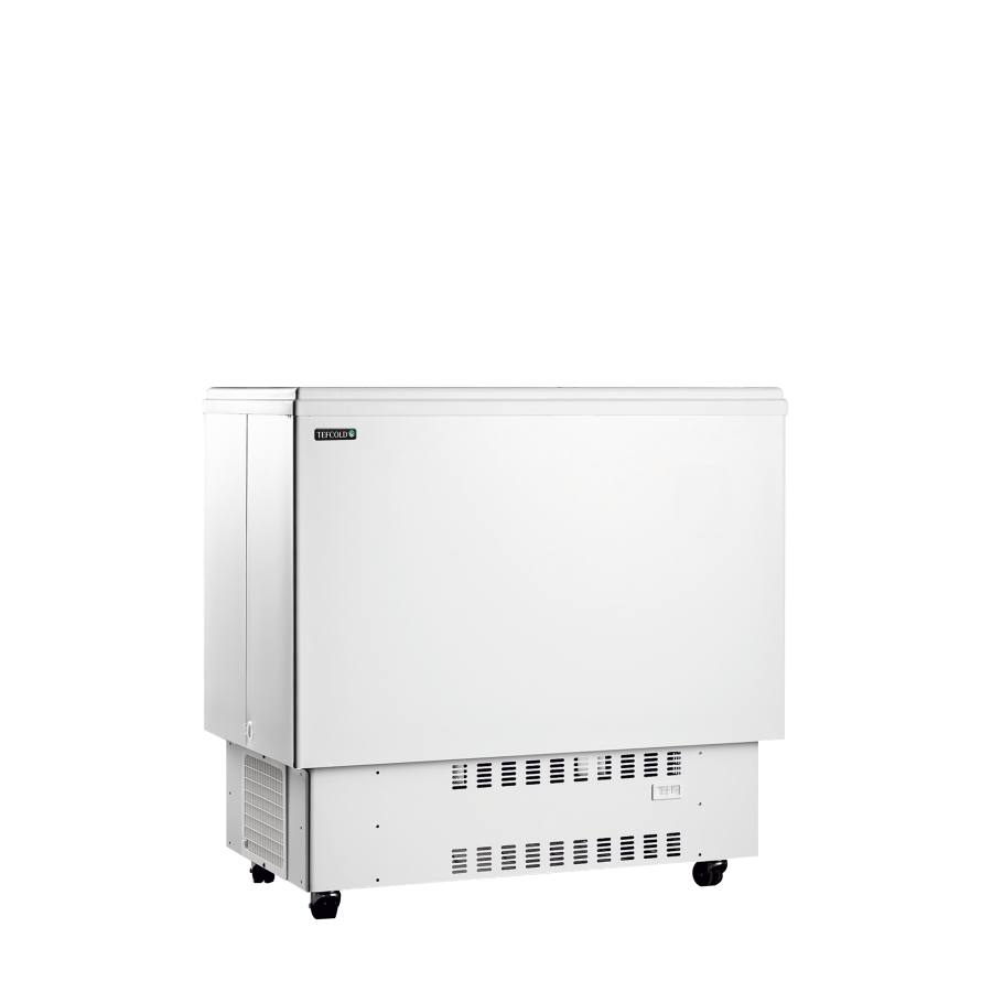 Enfriador de Botellas Horizontal TEFCOLD KBAK104 | Alta Eficiencia Clase B | 1025x625x1000 mm | Capacidad 226 L | Blanco