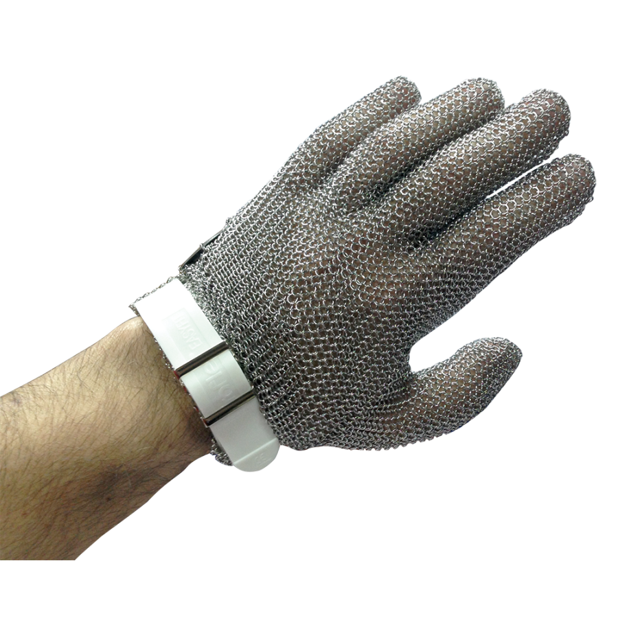 Fricosmos Guante de malla inox reversible marrón XXS