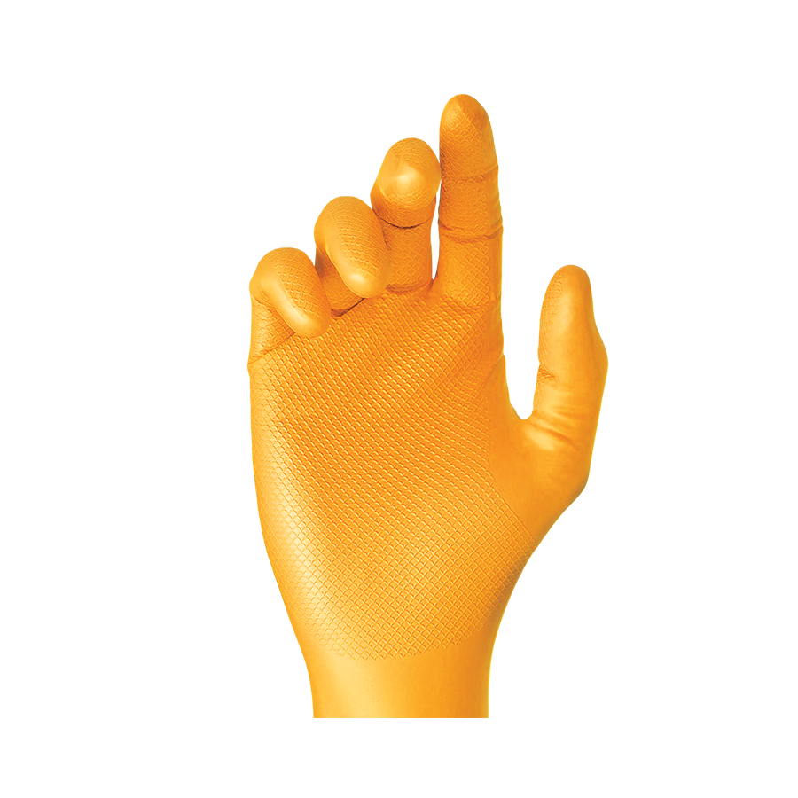 Fricosmos Guantes de nitrilo escamados talla L, caja de 50 uds
