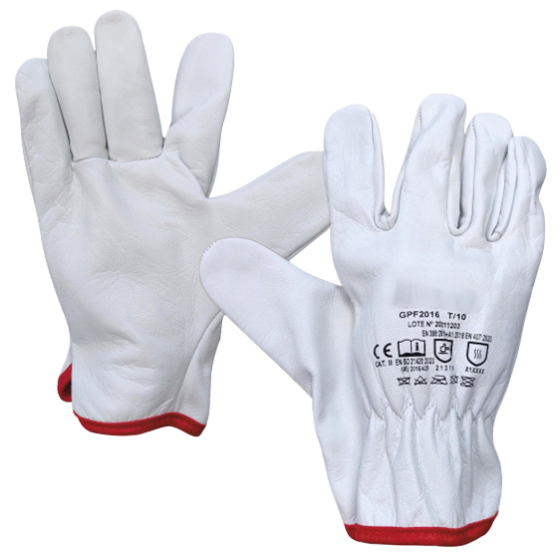 Fricosmos Guante de Piel Industrial T10 en Par