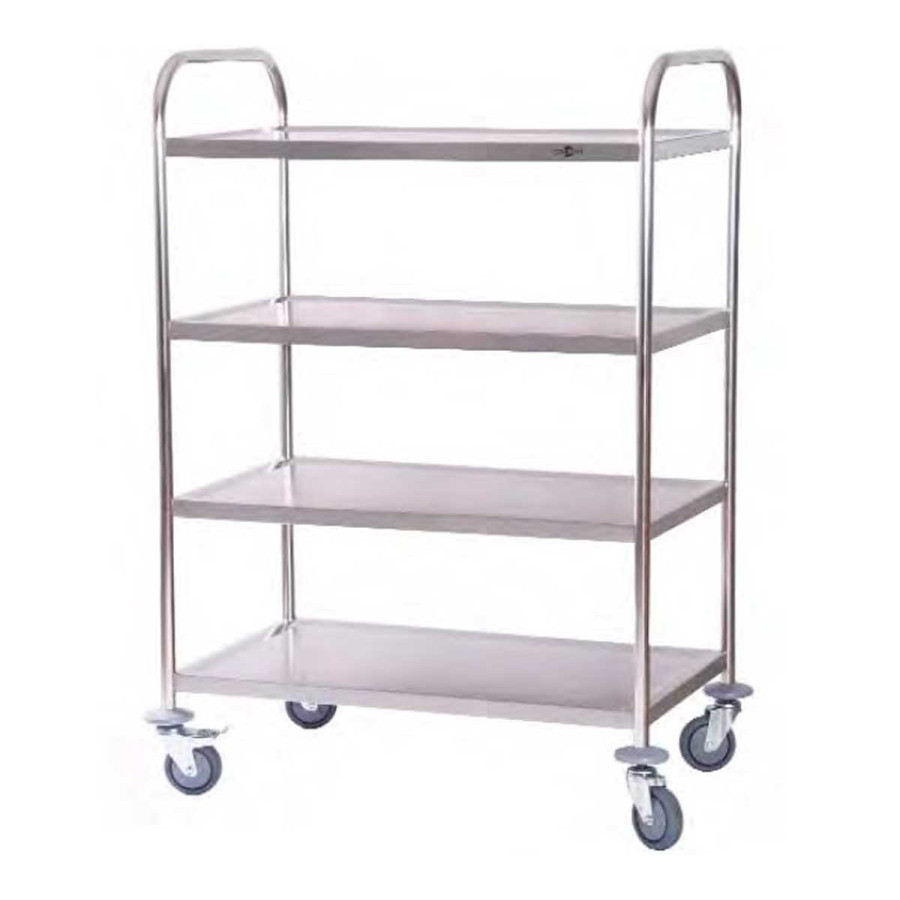 Carro de servicio CS-8654/4 - con 4 estantes
