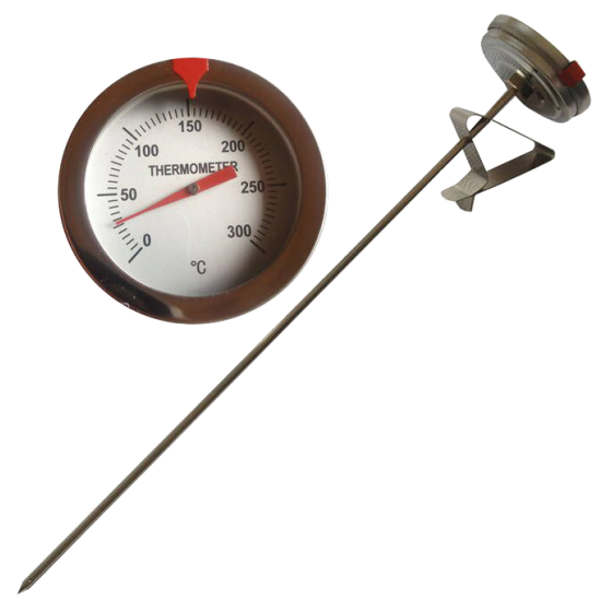 Fricosmos Termómetro analógico para horno de leña hasta 500 °C
