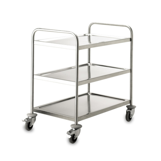 Carro de Servicio Soldado | 3 Bandejas | 82 x 64,5 x 94,5 cm | Estructura Robusta | Profesional