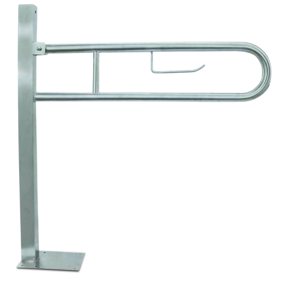 Fricosmos - Barra de apoyo inox abatible con anclaje a suelo
