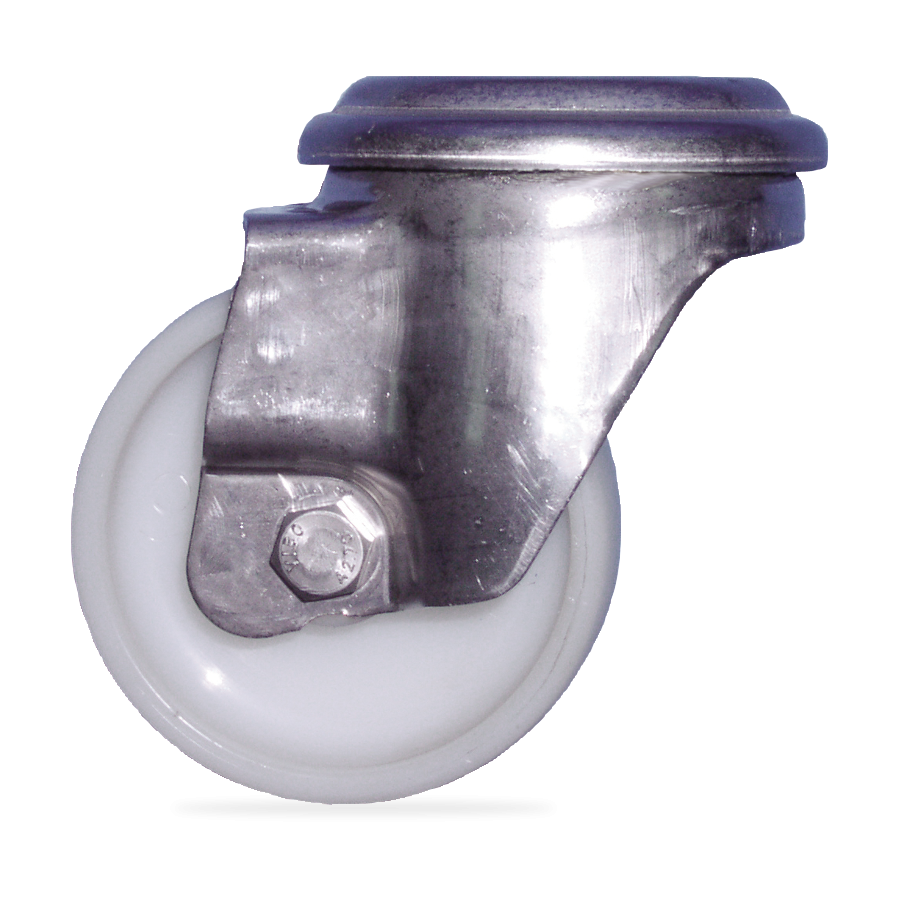 Fricosmos Rueda Inox Nylon Giratoria Sin Freno Ø125 mm