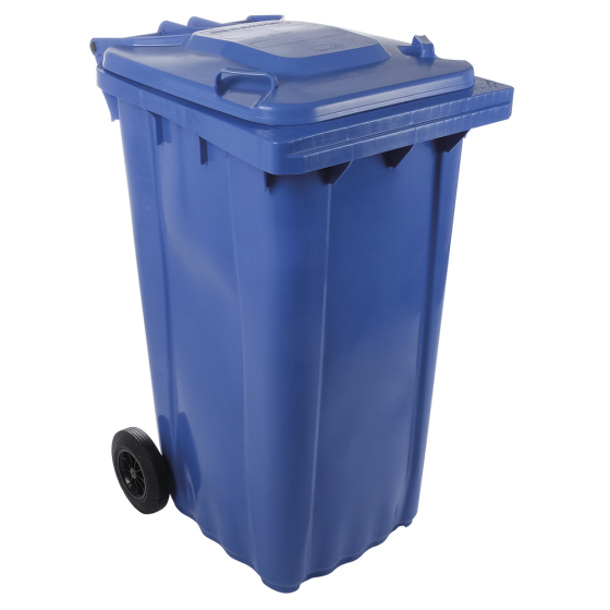 Fricosmos Contenedor de desperdicios azul con ruedas 240 litros