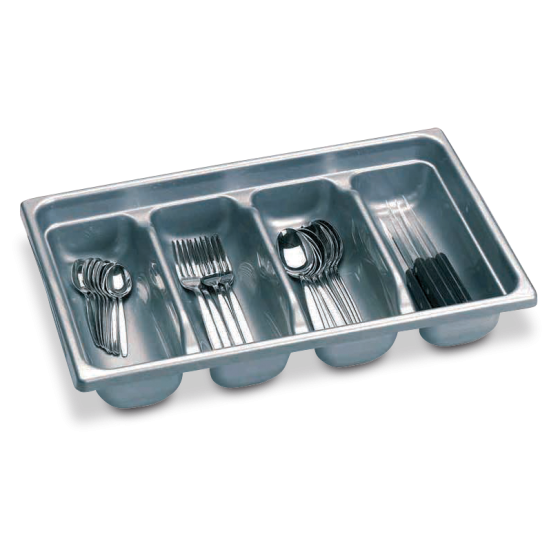 Fricosmos Cubertero Plástico Gris GN 1/1 para Hostelería