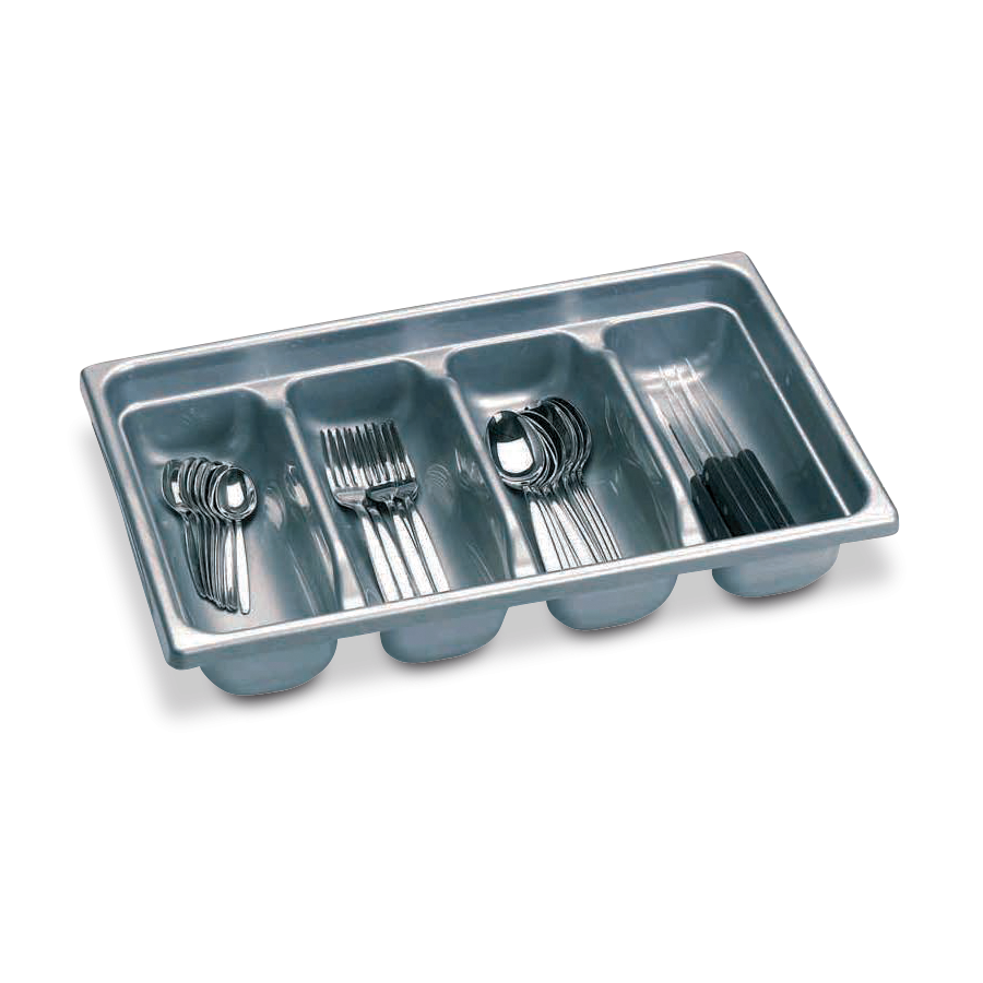 Fricosmos Cubertero Plástico Gris GN 1/1 para Hostelería