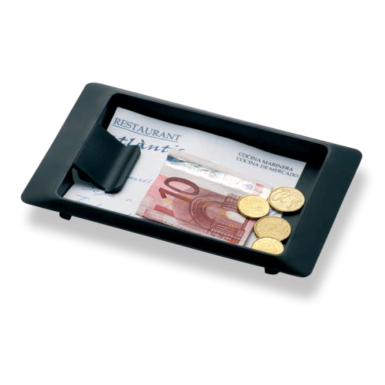 Fricosmos Bandeja de cambio rectangular con clip para hostelería