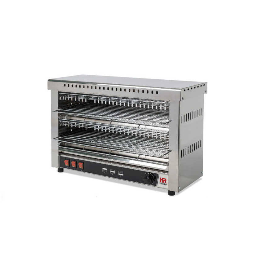 Tostador Eléctrico Industrial Fainca HR T09CON - 2 Niveles - 4.2 kW - Gran Capacidad con Temporizador