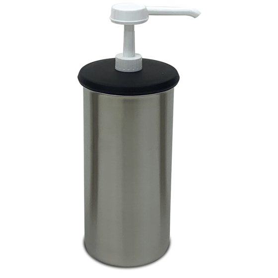 Fricosmos Dosificador de salsa inox blanco con bomba de 5 cc
