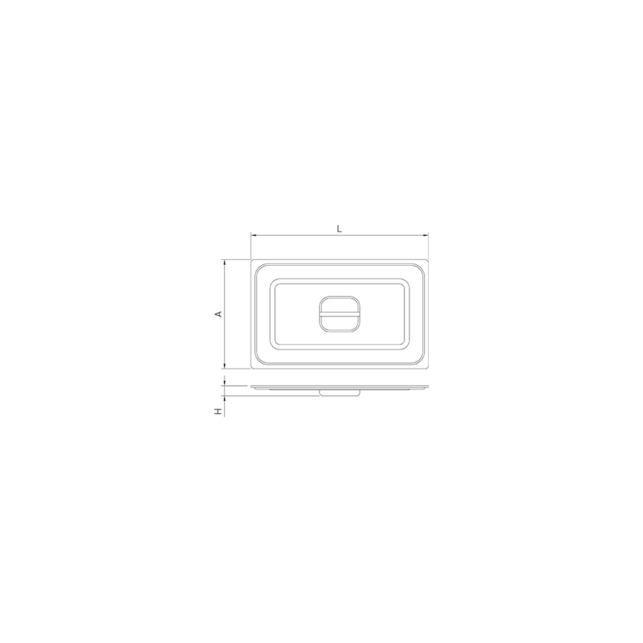 Fricosmos Tapa de policarbonato para cubeta de heladería 360x165