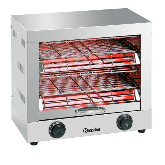 Tostador Doble Bartscher | Radiador de Cuarzo | 2 Niveles | 3 kW | Temporizador 15 min | Profesional