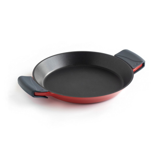 Paellera Lacor Cocotte Roja | Aluminio Fundido | Ø 40 cm | 9 Raciones | Antiadherente Xylan Plus | Full Induction