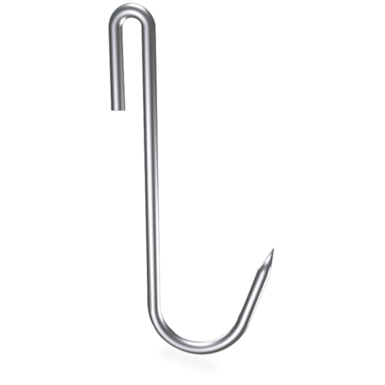 Fricosmos Gancho de Varilla Inoxidable J, Pack de 10 Unidades