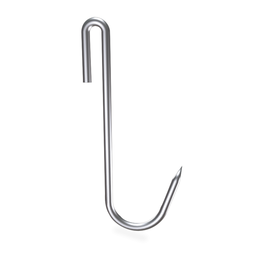 Fricosmos Gancho de Varilla Inox J, Pack de 10 Unidades