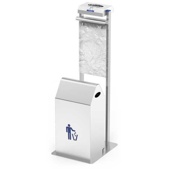 Fricosmos - Dispensador de guantes y bolsas con papelera