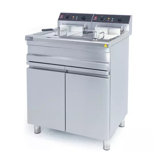 Freidora Industrial de Pie Doble Sammic FE-15+15 con Grifos | 14+14 Litros | 18000W | 400V Trifásica