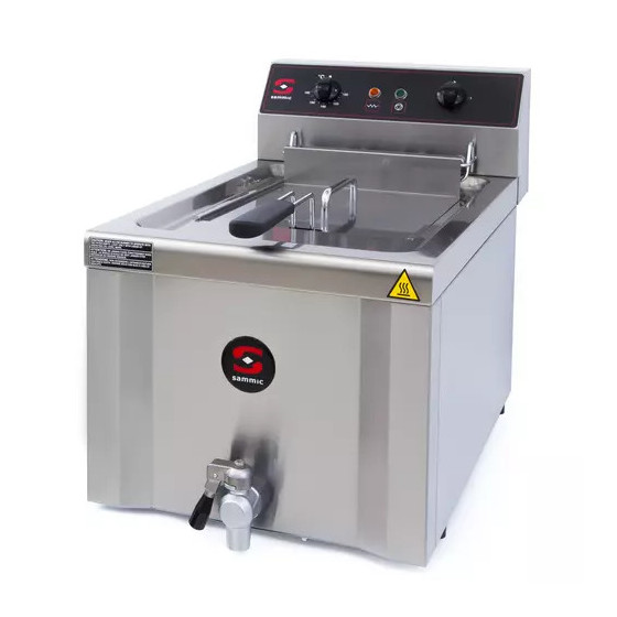Freidora Industrial Sammic FE-12 con Grifo | 12 Litros | 9000W | 400V Trifásica