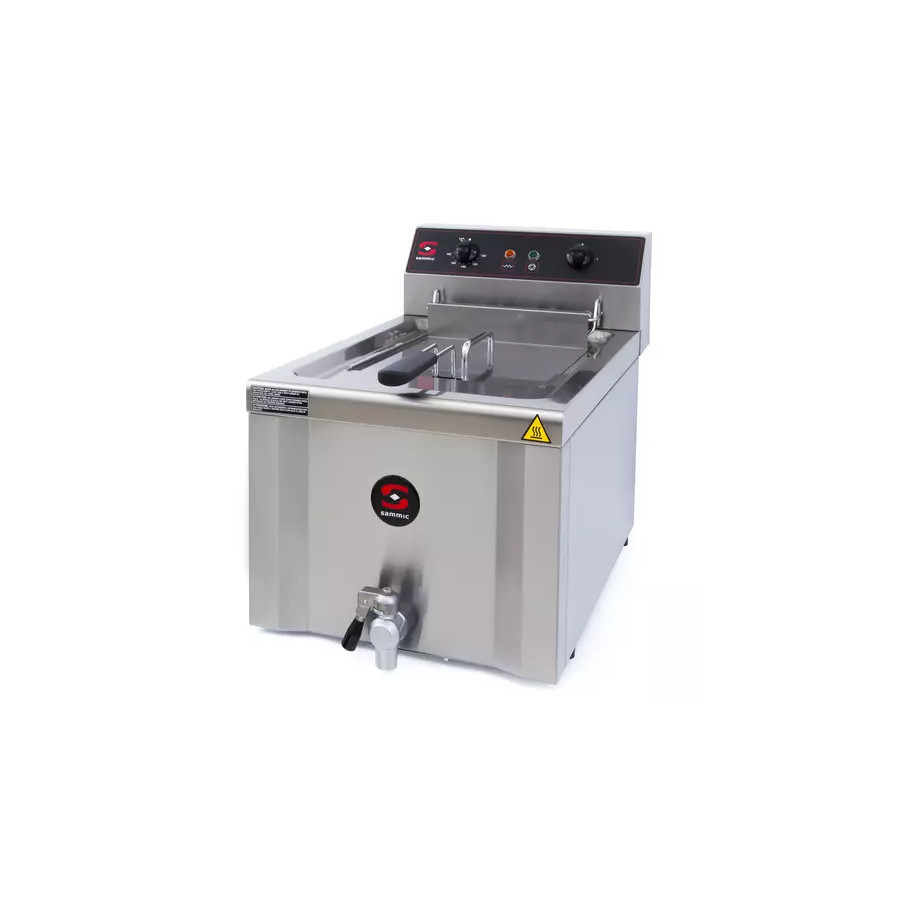 Freidora Industrial Sammic FE-12 con Grifo | 12 Litros | 9000W | 400V Trifásica