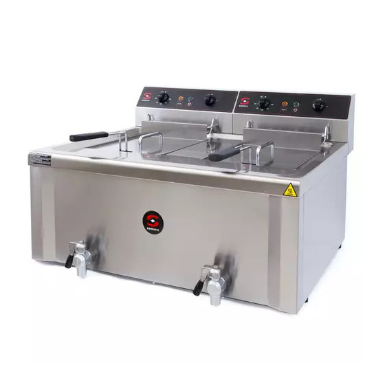 Freidora Industrial Doble Sammic FE-12+12 con Grifos | 12+12 Litros | 18000W | 400V Trifásica