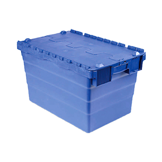 Fricosmos Caja de reparto apilable con tapa integrada azul