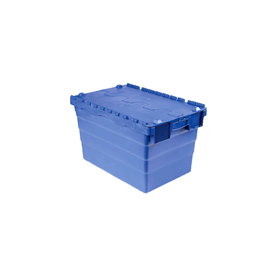 Fricosmos Caja de reparto apilable con tapa integrada azul