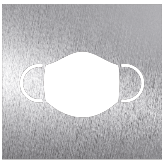 Fricosmos Pictograma inox Covid puesto de mascarilla 120 mm