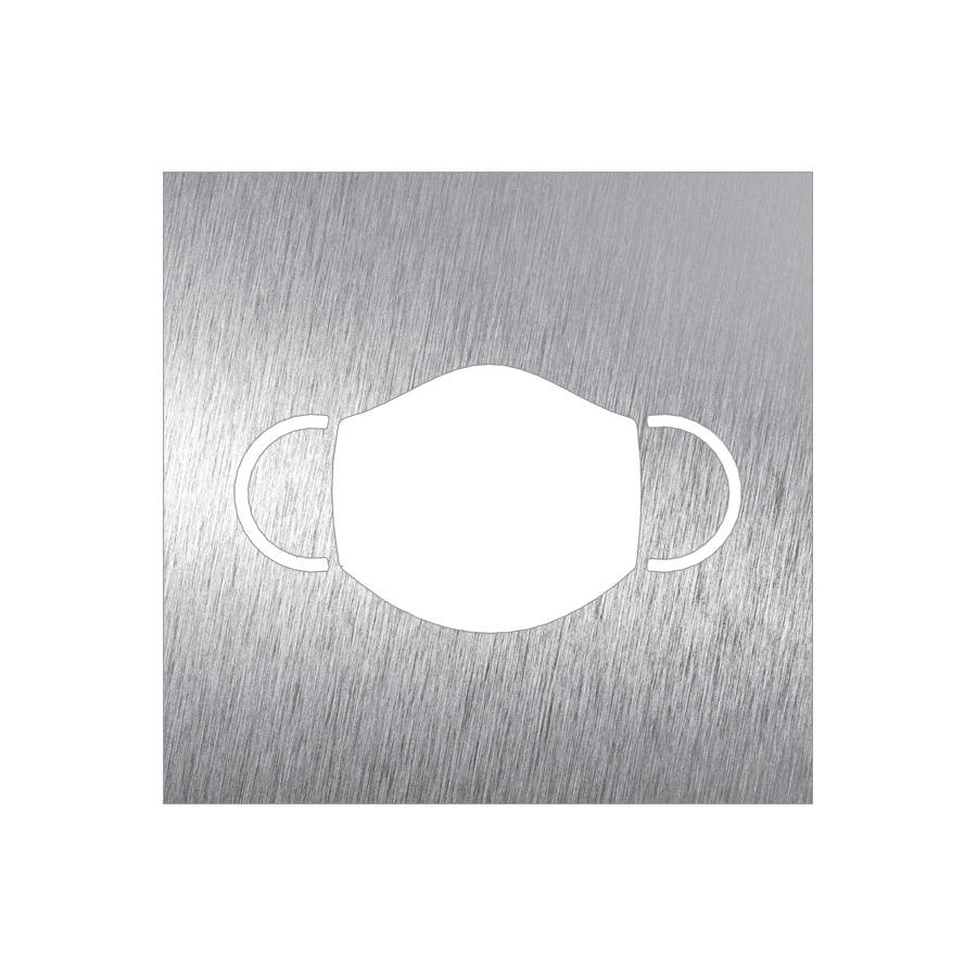 Fricosmos Pictograma inox Covid puesto de mascarilla 120 mm