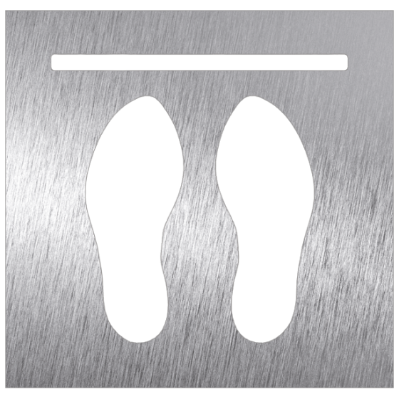 Fricosmos Pictograma inox Espere su turno 120x120 mm