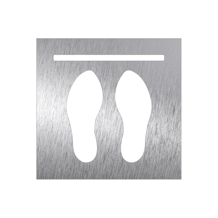 Fricosmos Pictograma inox Espere su turno 120x120 mm