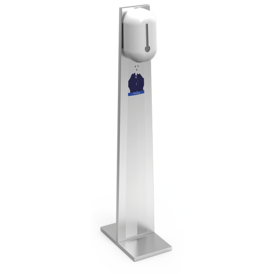 Fricosmos Columna inox de desinfección con jabonera electrónica