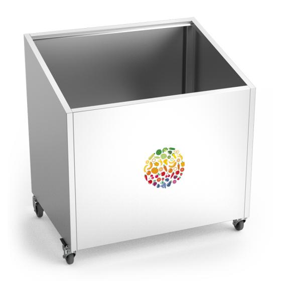 Fricosmos Expositor de frutas y verduras inox con ruedas