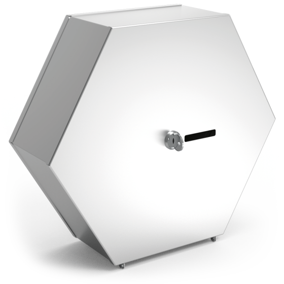 Fricosmos - Dispensador de papel higiénico hexagonal inox