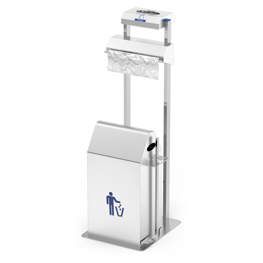 Fricosmos conjunto dispensador de guantes y bolsas con papelera