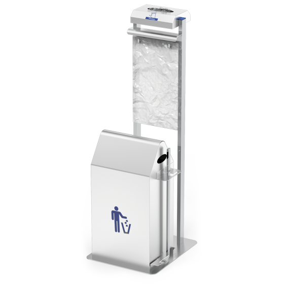 Fricosmos - Dispensador de guantes y bolsas con papelera a pedal