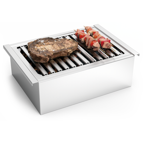 Fricosmos Barbacoa portátil de sobremesa de acero inoxidable