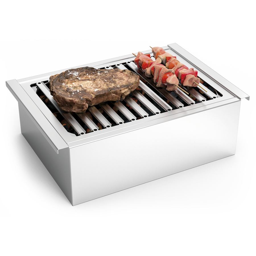 Fricosmos Barbacoa portátil de sobremesa de acero inoxidable