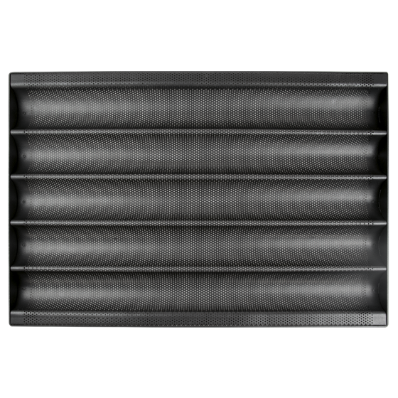 Fricosmos Bandeja de panadería acanalada de aluminio 5 canales